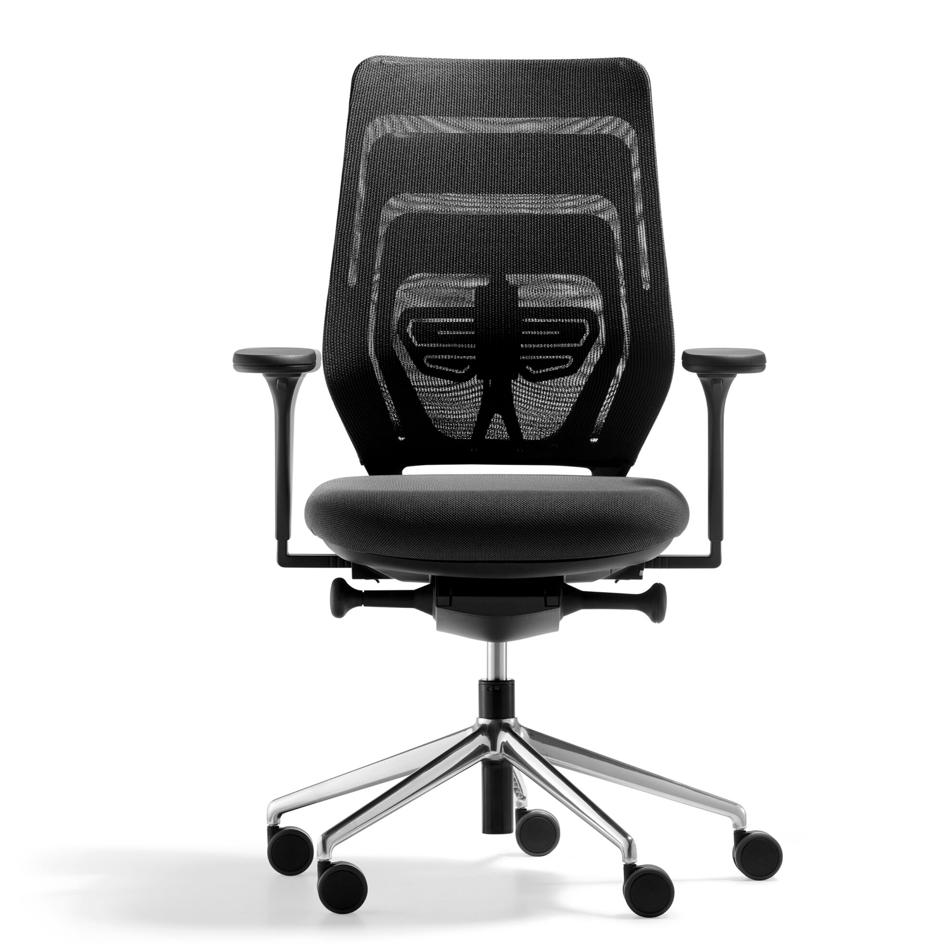 Ergonomischer Bürostuhl FM Asiento, schwarz, Frontansicht - Primo Vero GmbH - Bürostuhl Schweiz