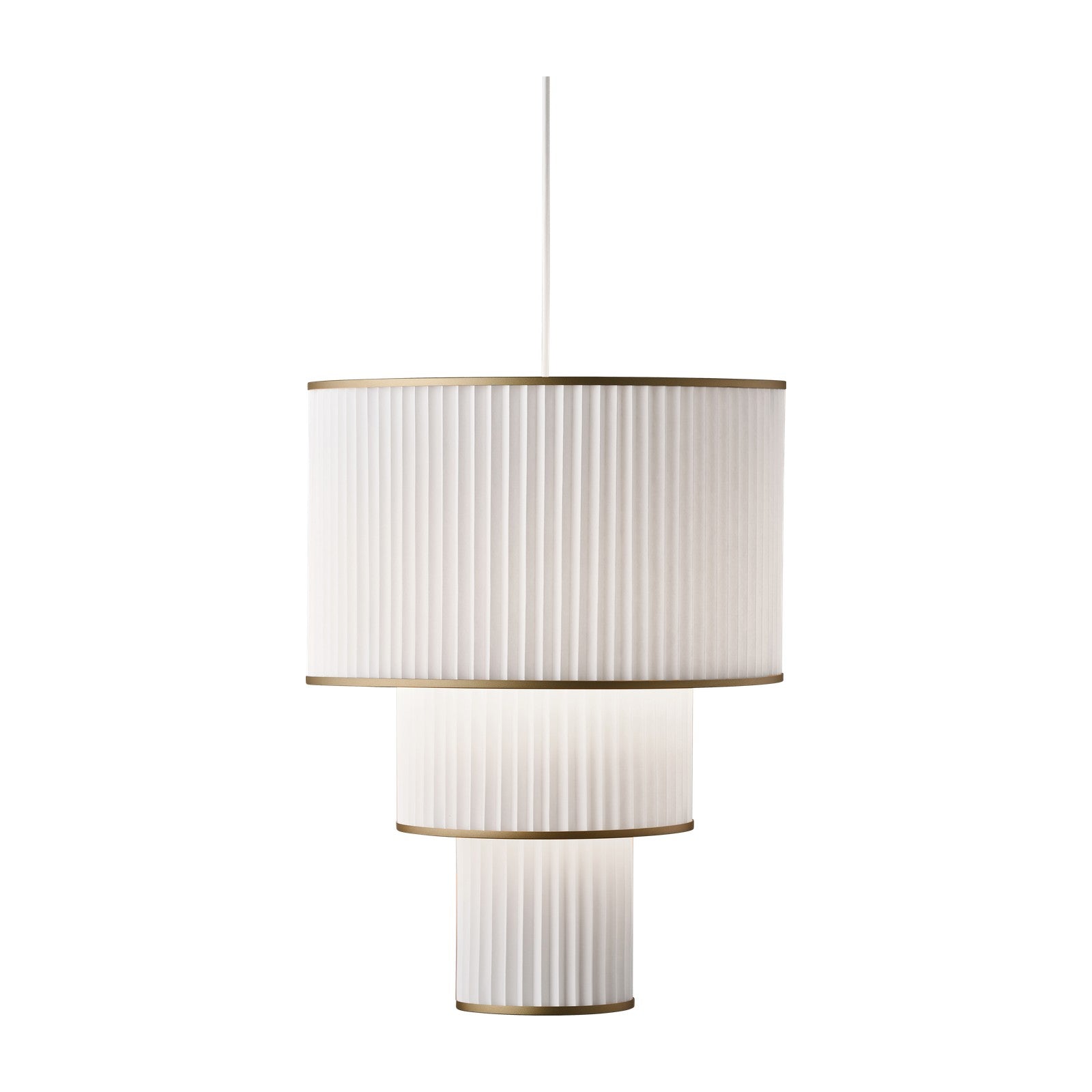 Modell 112 Plivello Pendelleuchte von LE KLINT, weitere Ansicht auf Weiss