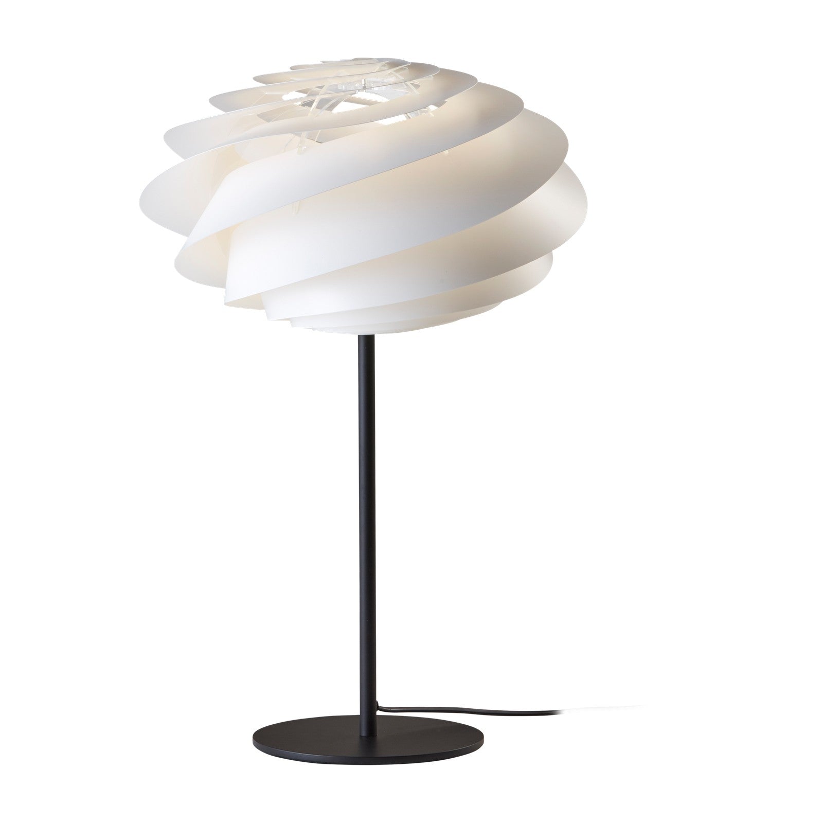 Modell 331T Swirl Tischleuchte von LE KLINT, weitere Ansicht auf Weiss