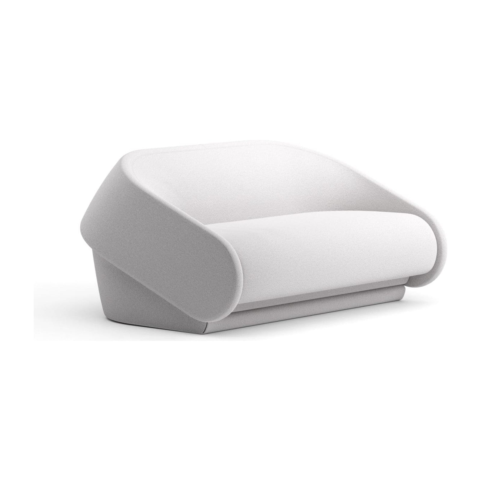 Up-Lift Schlafsofa | 2-Sitzer von Prostoria, freigestellt vor weissem Hintergrund, Schrägansicht von vorne.