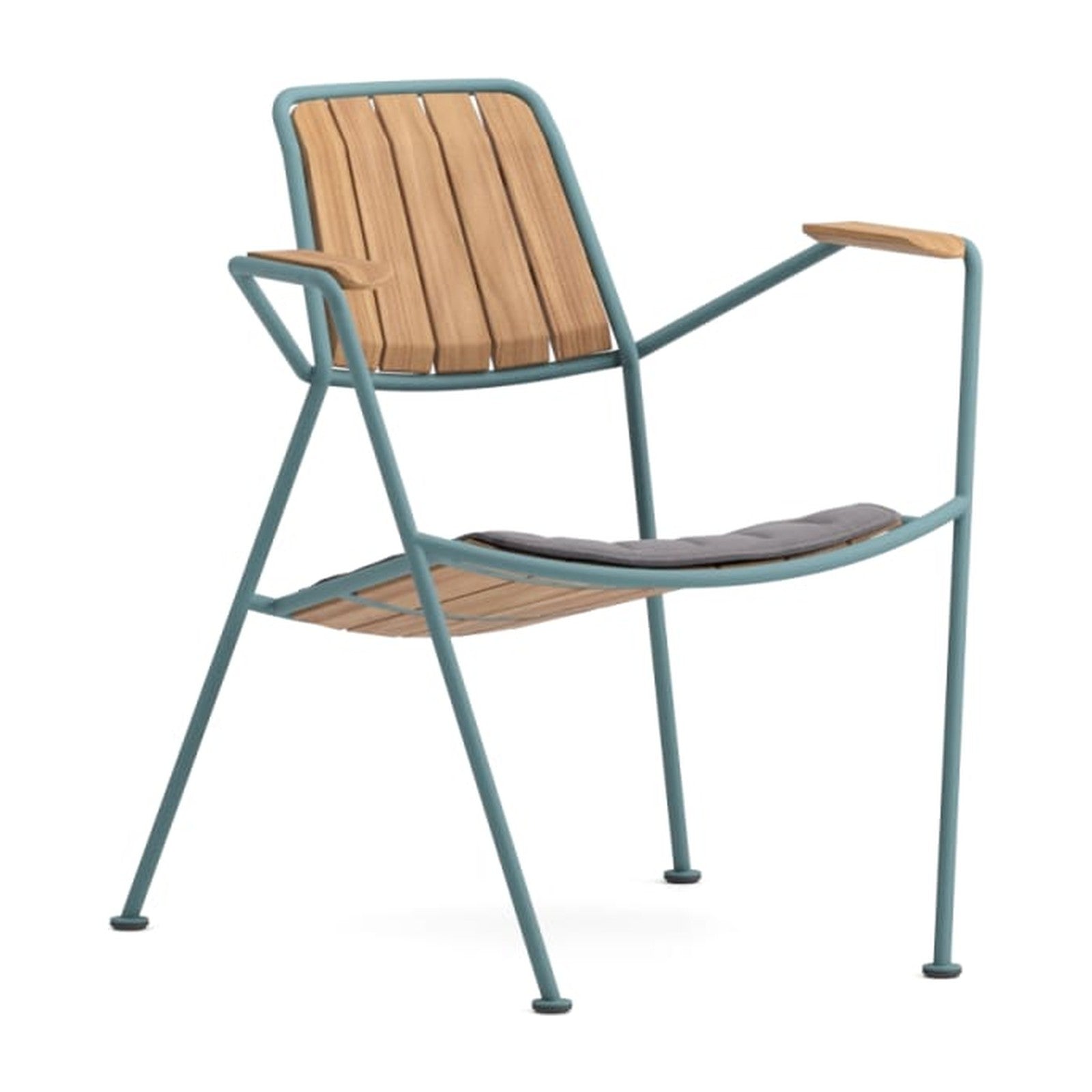 Osmo Sessel | Outdoor von Prostoria, freigestellt vor weissem Hintergrund, Schrägansicht von vorne.