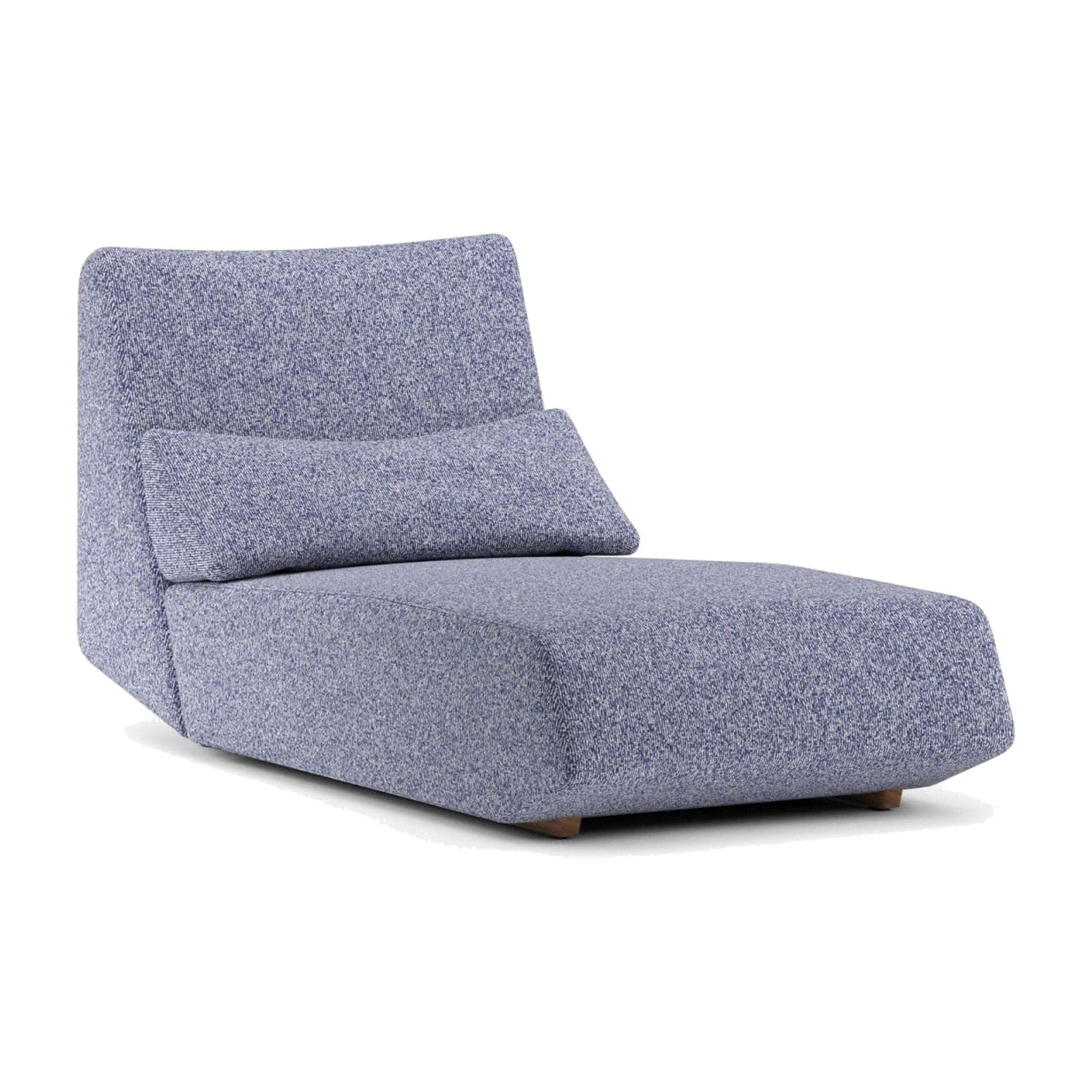 Absent Sofa | Outdoor, Sitzelement L mit hoher Rückenlehne von Prostoria, freigestellt vor weissem Hintergrund, Schrägansicht von vorne.