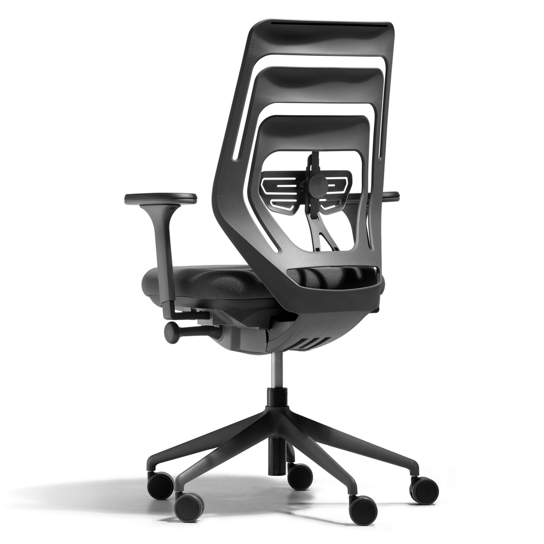 Ergonomischer Bürostuhl Asiento schwarz von hinten | Primo Vero GmbH - Bürostühle ergonomisch