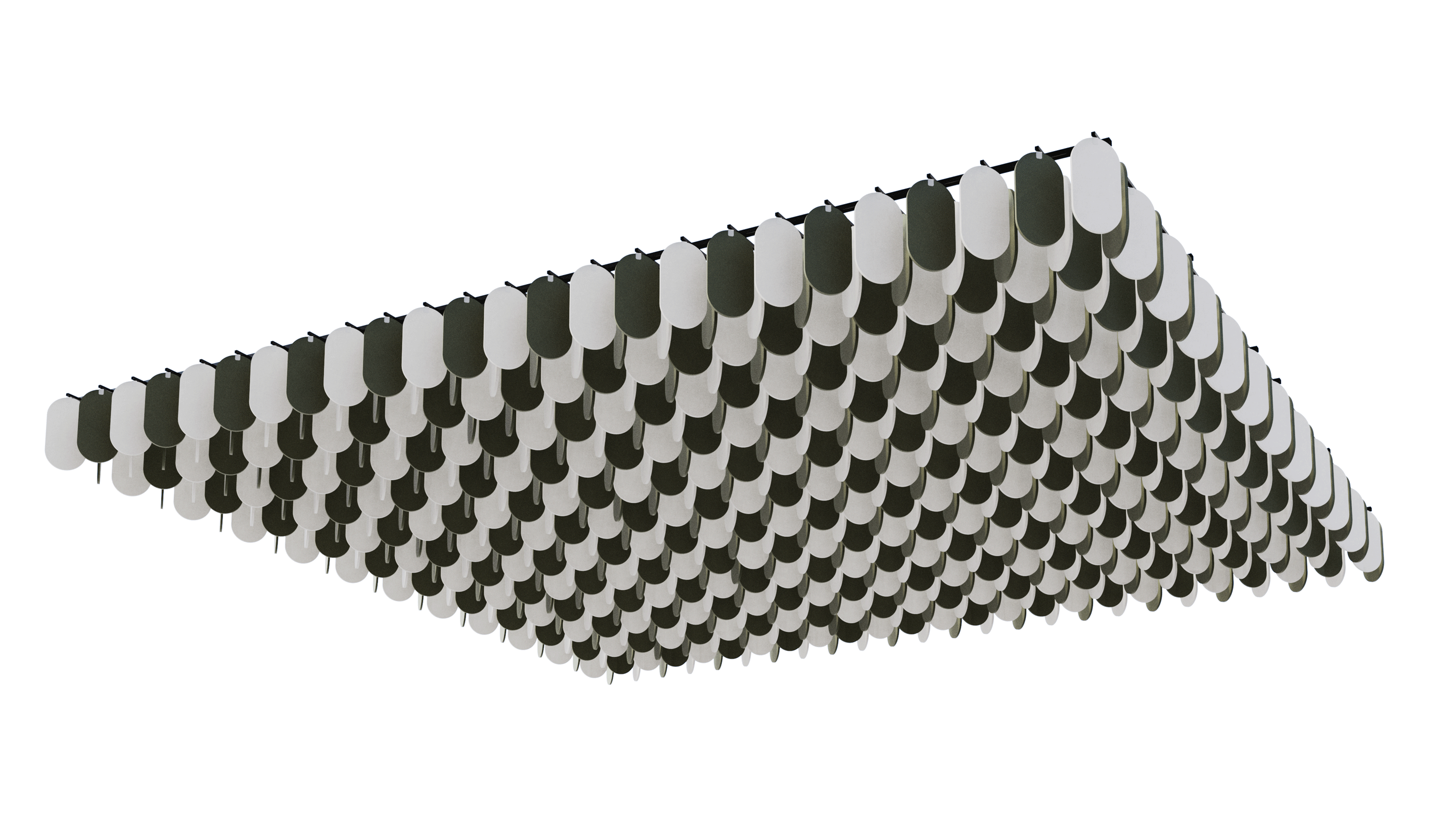 Massgeschneidertes Deckensystem Flock – Deckenbaffel – Produktabbildung 8