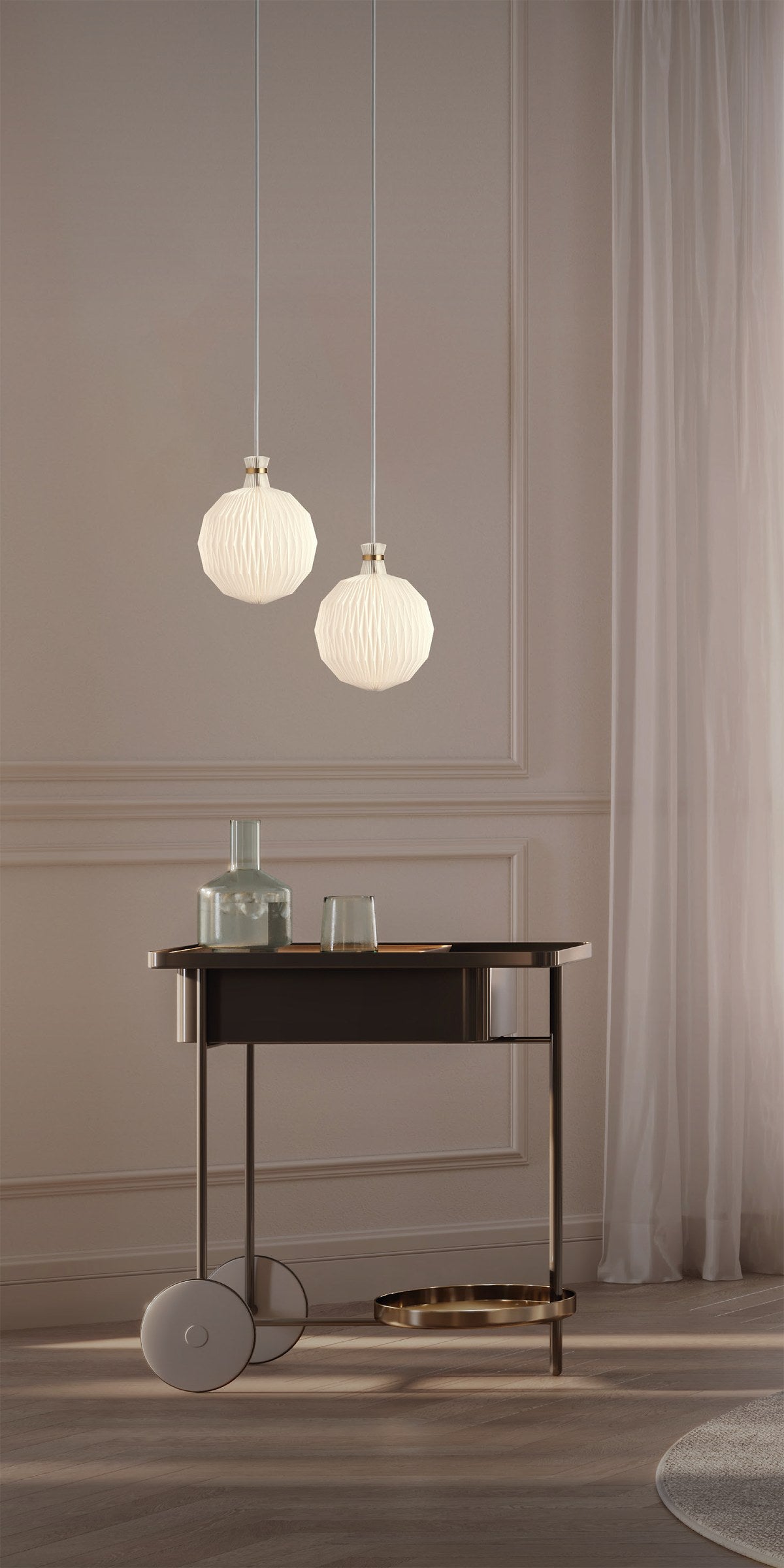 Modell 101 Lanterne XL Pendelleuchte von LE KLINT, Anwendungsbeispiel