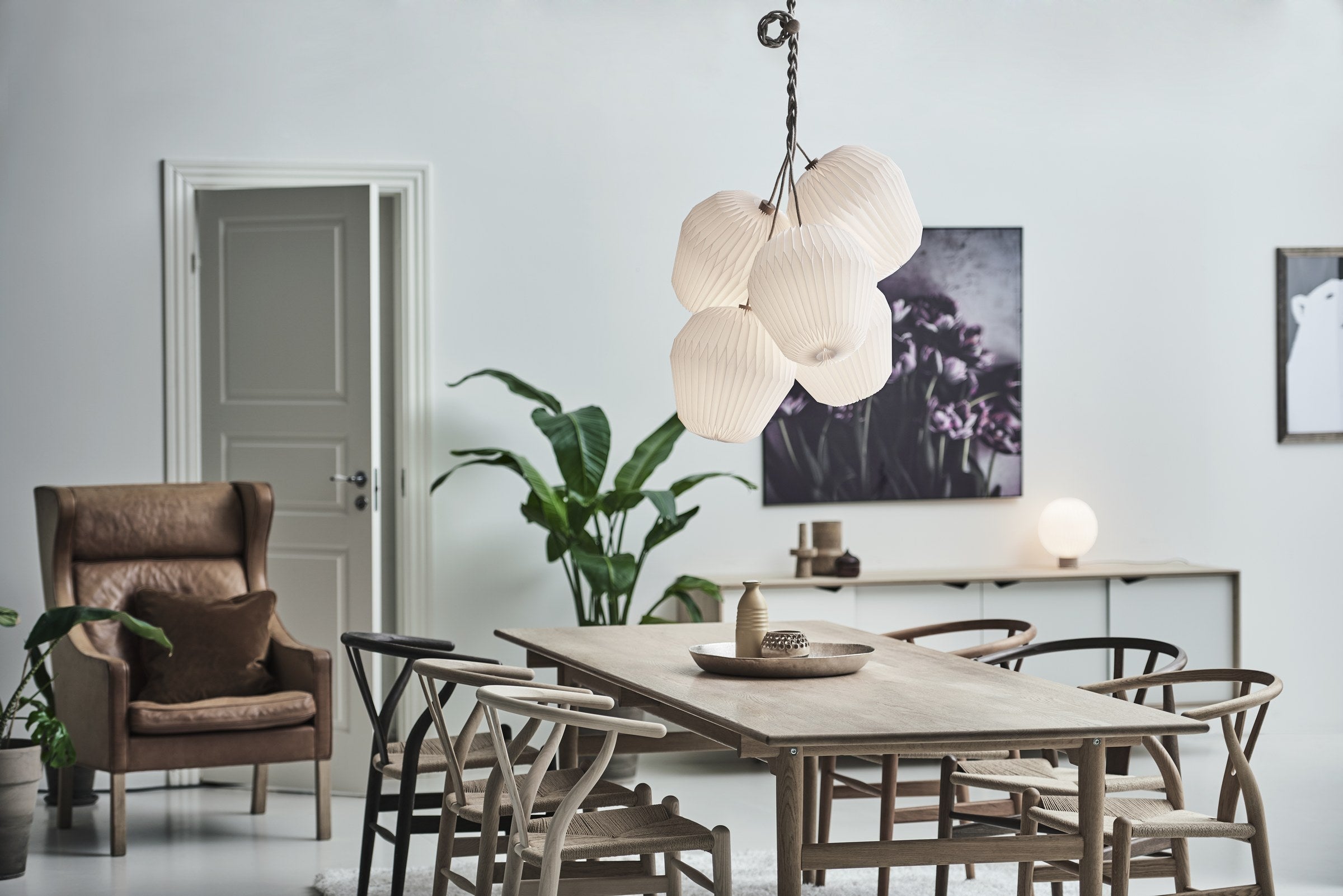 Modell 130 Bouquet 5 Pendelleuchte von LE KLINT, Anwendungsbeispiel