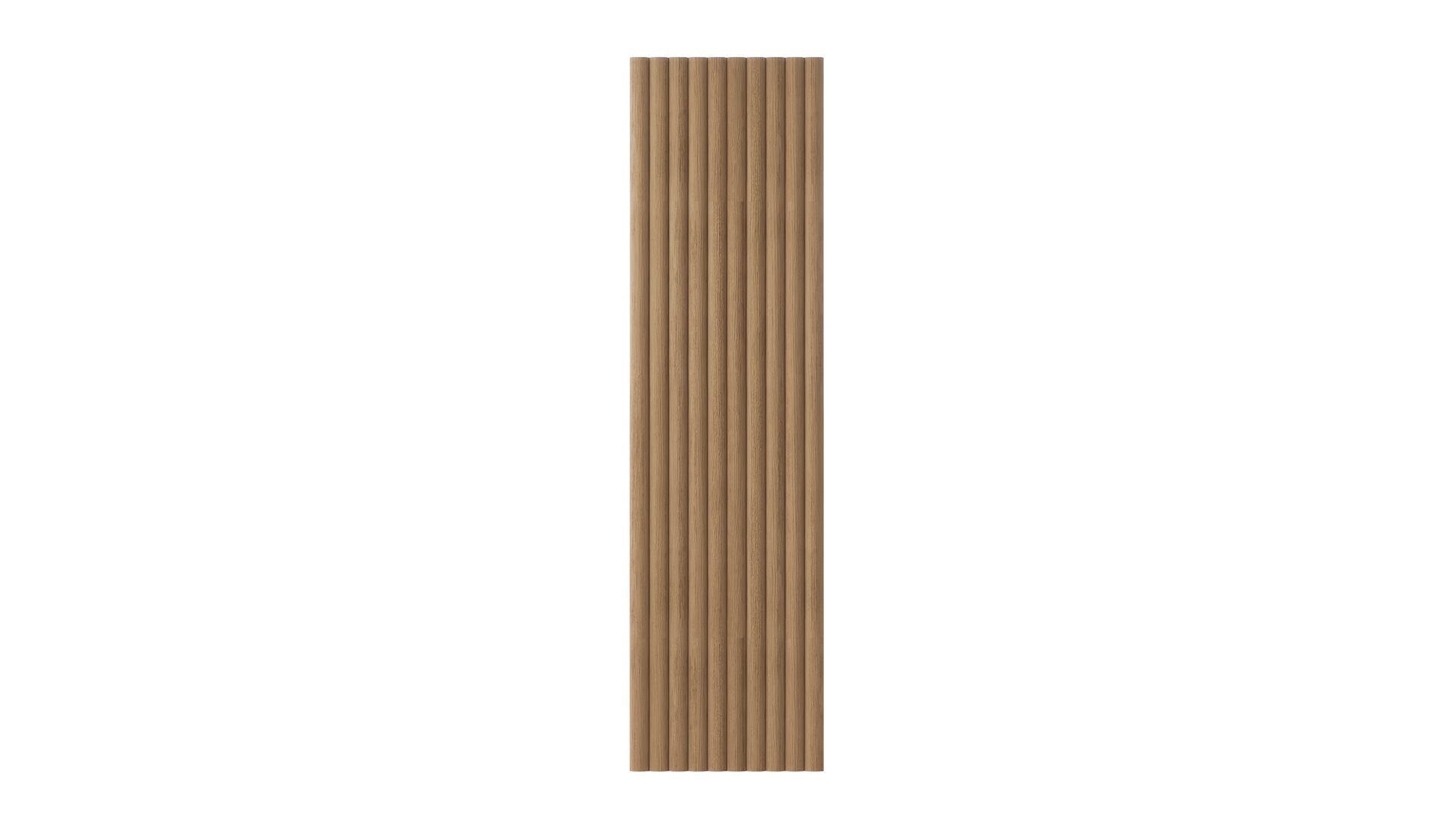 Wandverkleidung Plaiod – Akustische Wandverkleidung – Holzpaneel mit vertikalen Rillen in heller, natürlicher Holzfarbe.