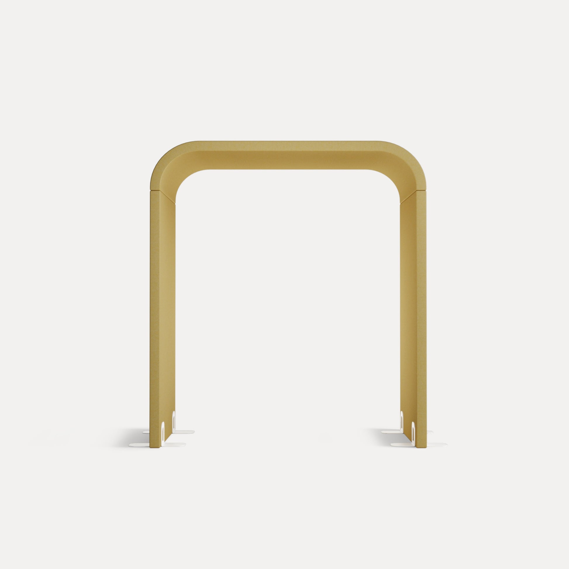 Arc Stellwand, frontale Sicht auf den Raumteiler in gelb.