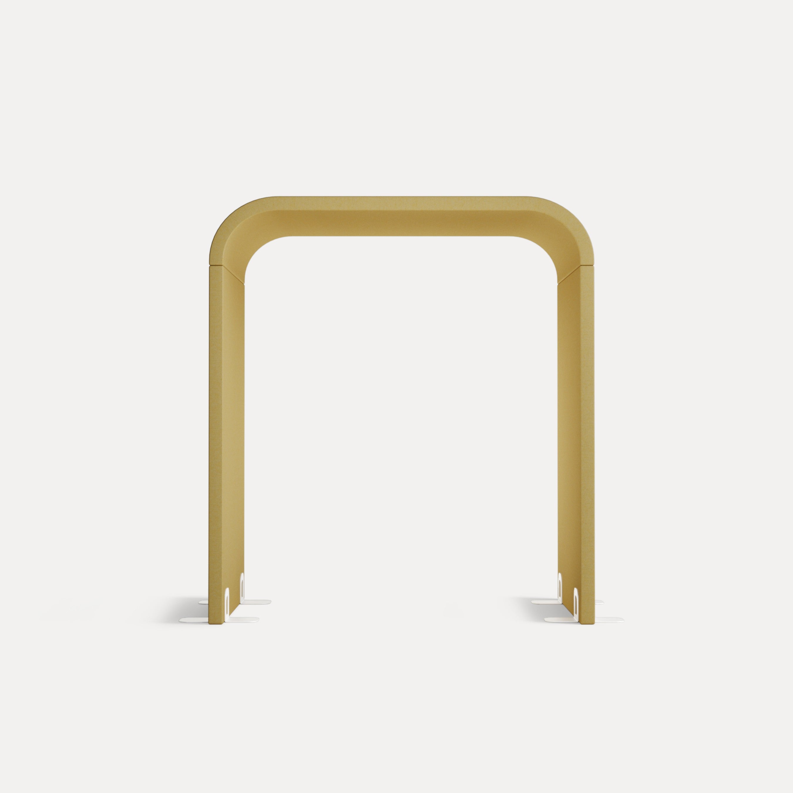 Arc Stellwand, frontale Sicht auf den Raumteiler in gelb.