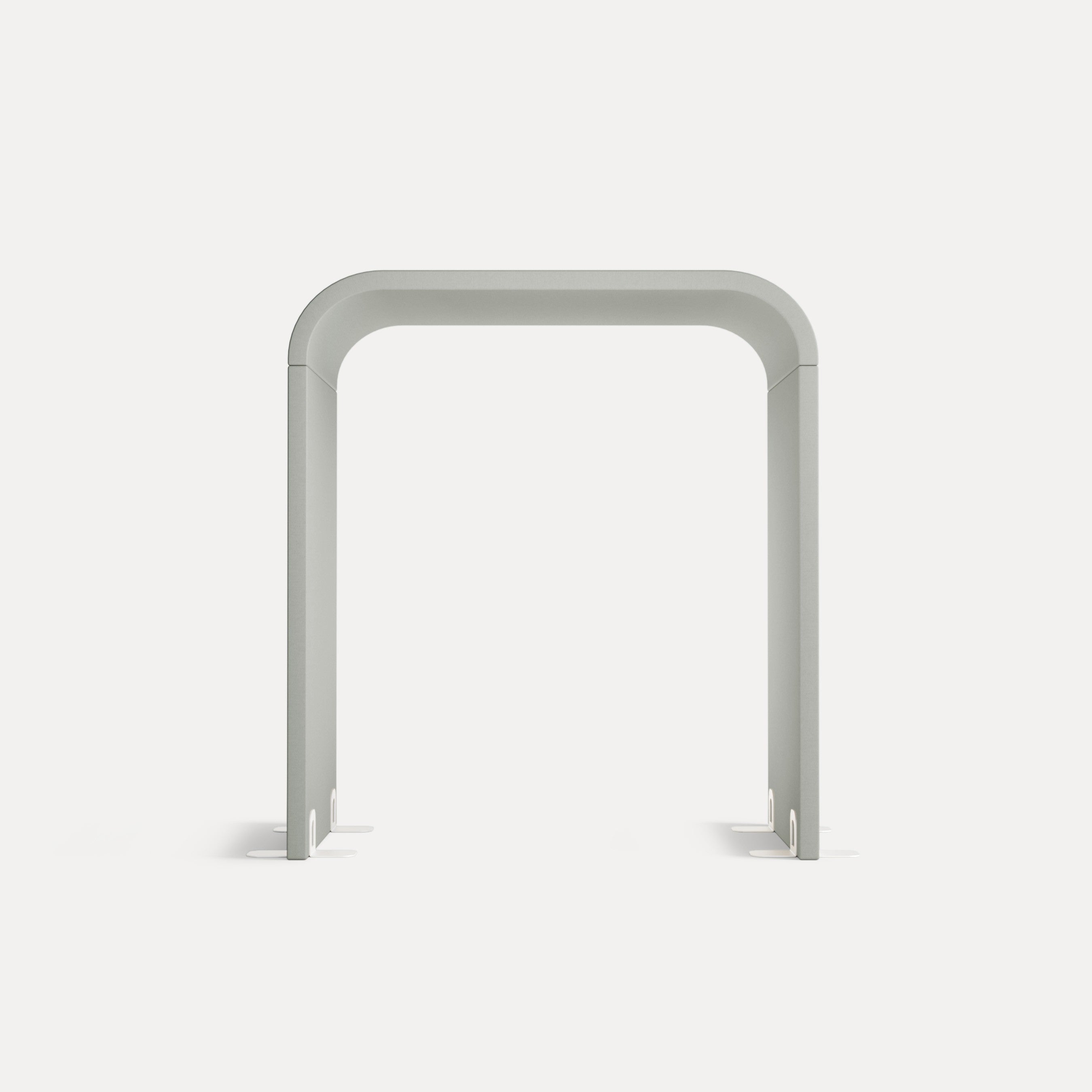 Arc Stellwand, Frontansicht in Grau, optimal für Schallabsorption.