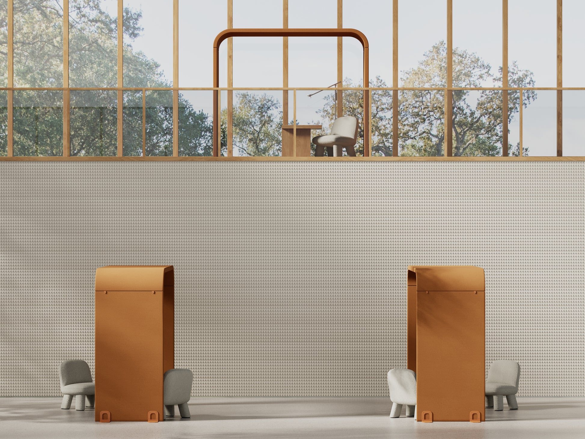 Arc Stellwand, Anwendungsbeispiel in einem stilvollen Wohnraum.