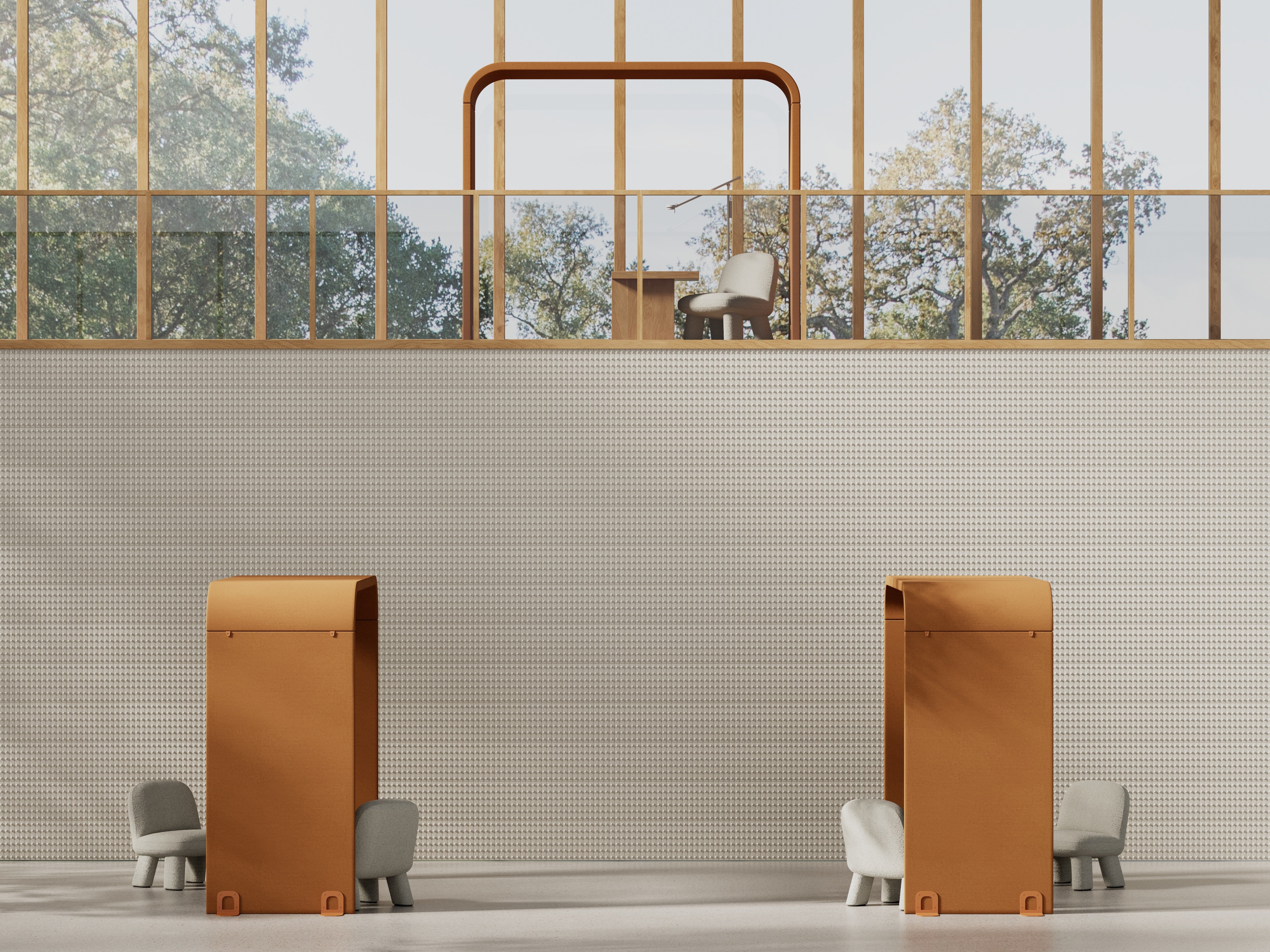 Arc Stellwand, Anwendungsbeispiel in einem stilvollen Wohnraum.