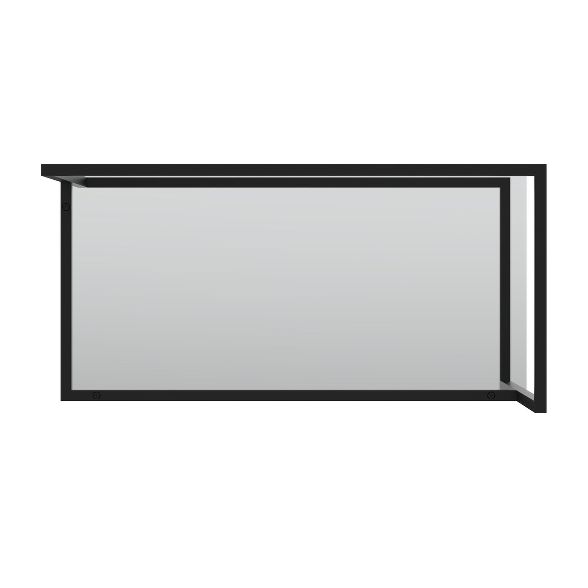 Frame S Spiegel und Wandgarderobe in Raven Black, Vorderansicht