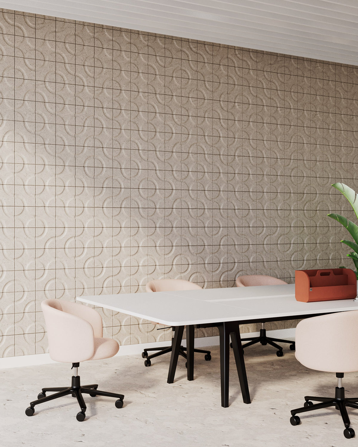 ARCHISONIC Natura Truchet Wandfliesen von Impact Acoustic in einem Sitzungszimmer