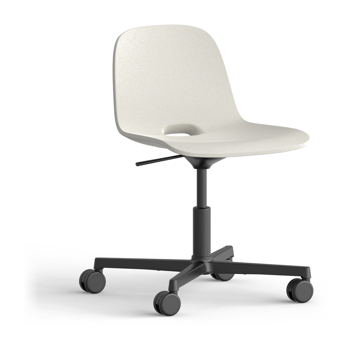 LOOPE ALLin Drehstuhl auf Rollen in YellowBeige, freigestellt