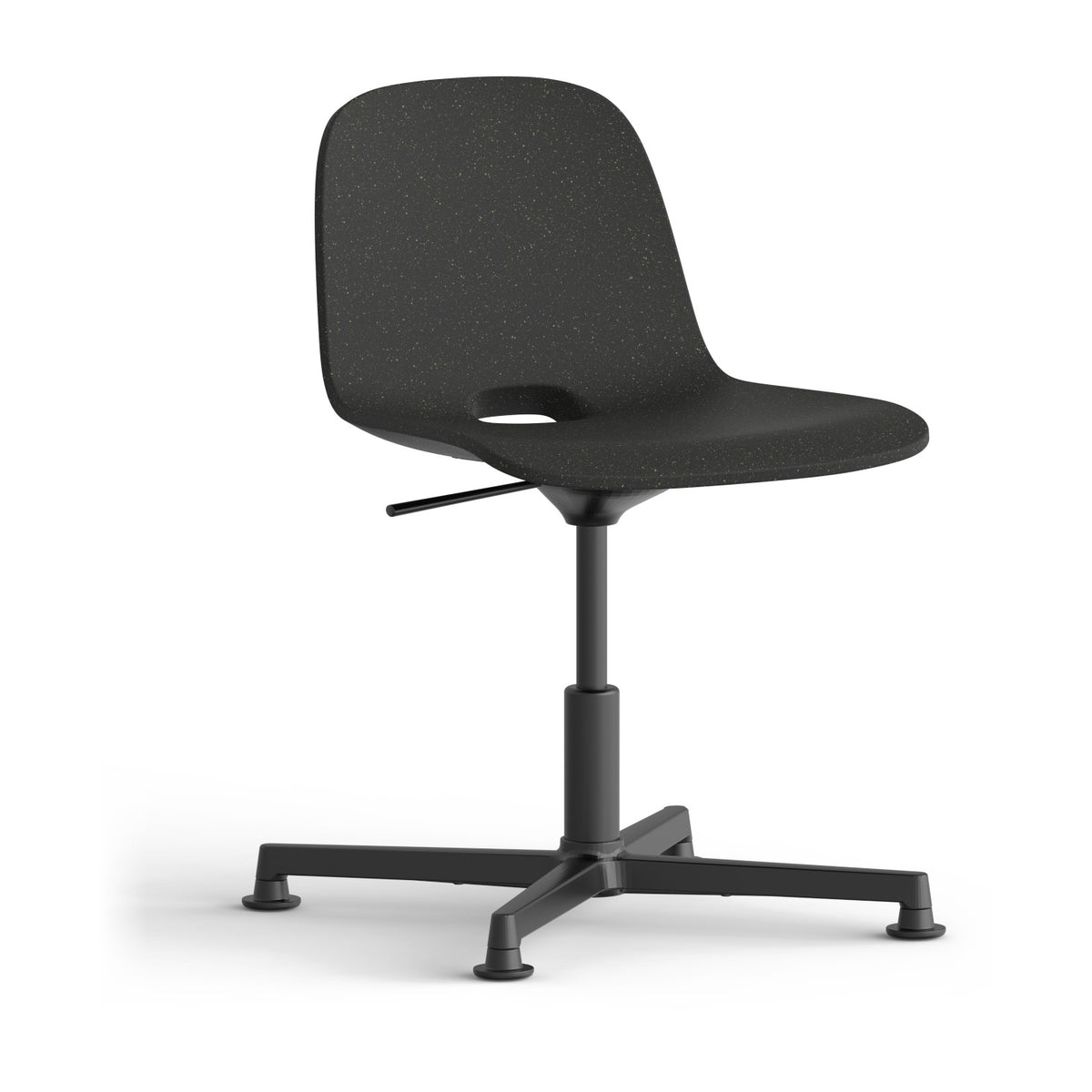 LOOPE ALLin Drehstuhl mit Gleitern in LimeGrayBlack, freigestellt