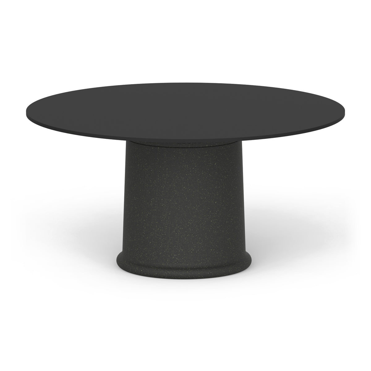 LOOPE faT Table, rund, Durchmesser 110 cm, Höhe 55 cm in LimeGrayBlack, freigestellt