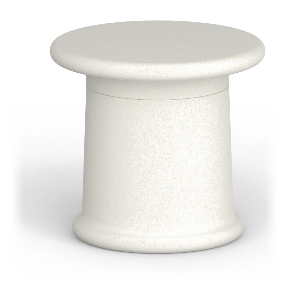 LOOPE ROUNDER Hocker in YellowBeige, freigestellt