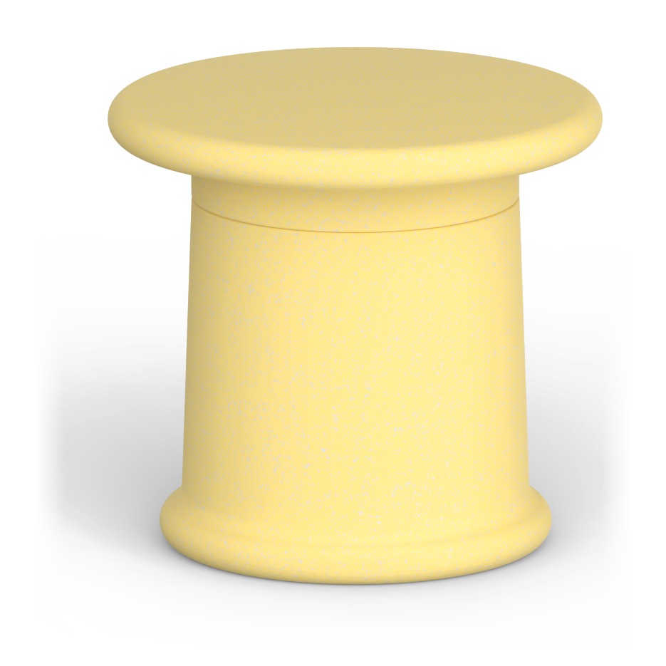 LOOPE ROUNDER Hocker in BeigeYellow, freigestellt