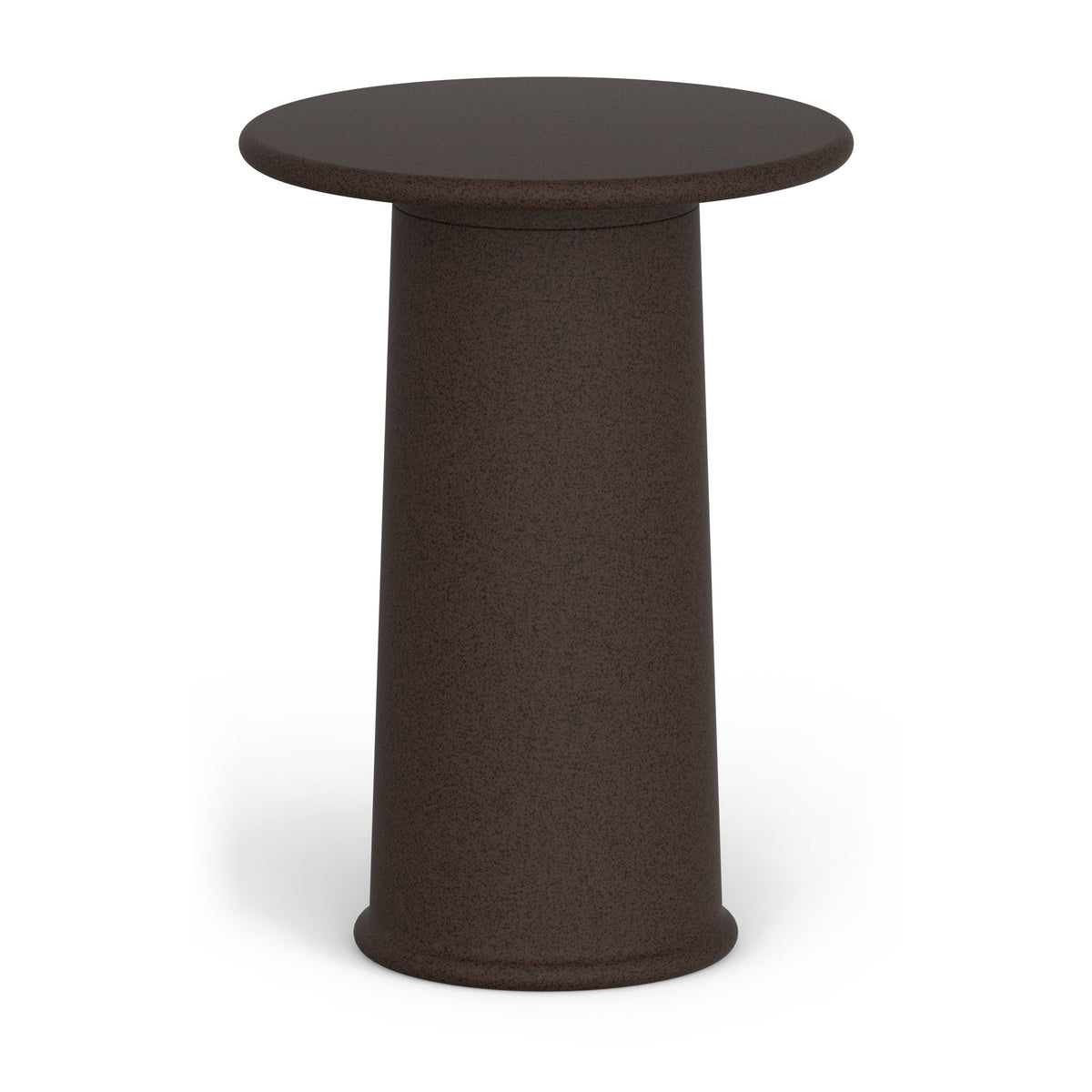 LOOPE ROUNDER Tisch, Durchmesser 80 cm, Höhe 111 cm in BrownBlack, freigestellt