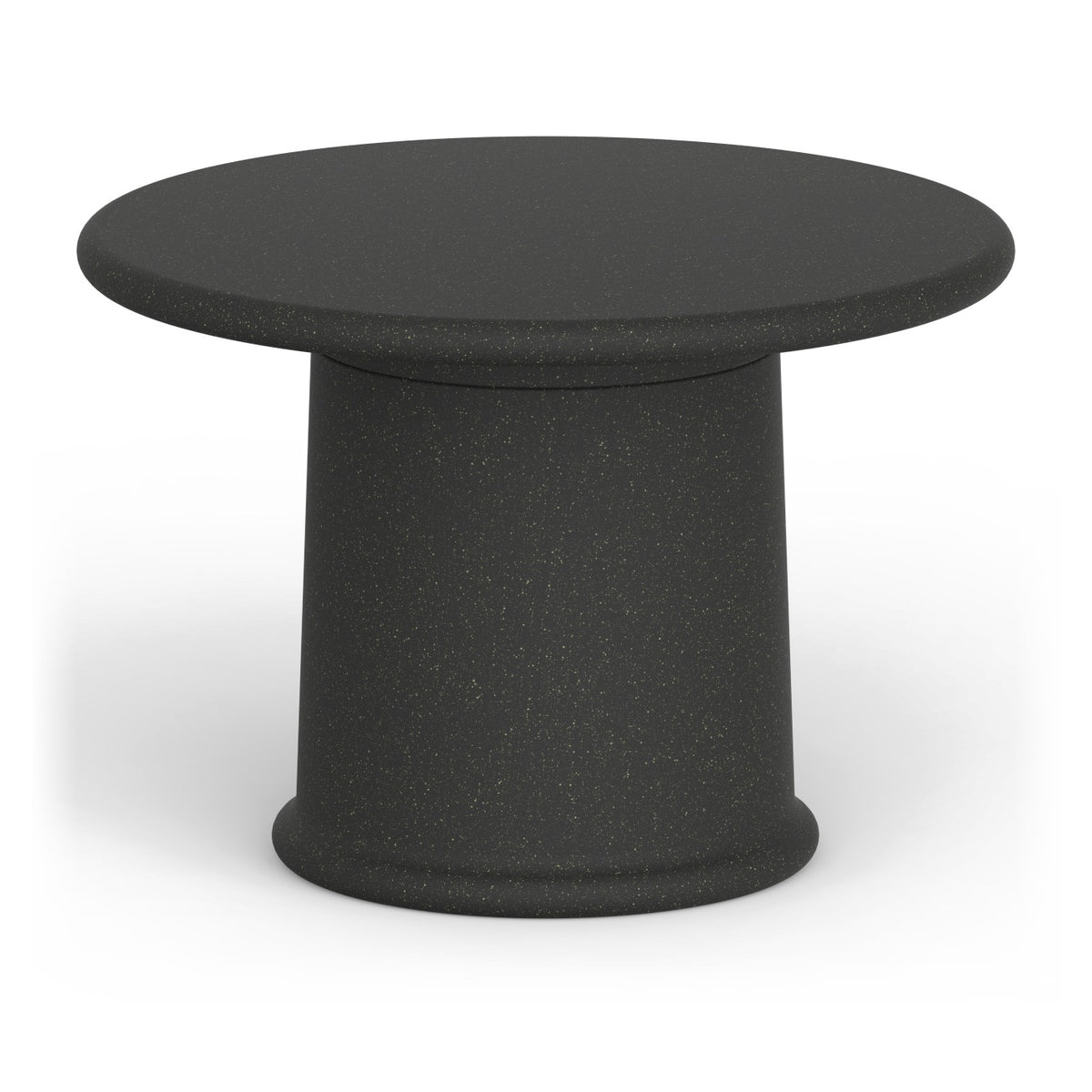 LOOPE ROUNDER Tisch, Durchmesser 80 cm, Höhe 56 cm in LimeGrayBlack, freigestellt