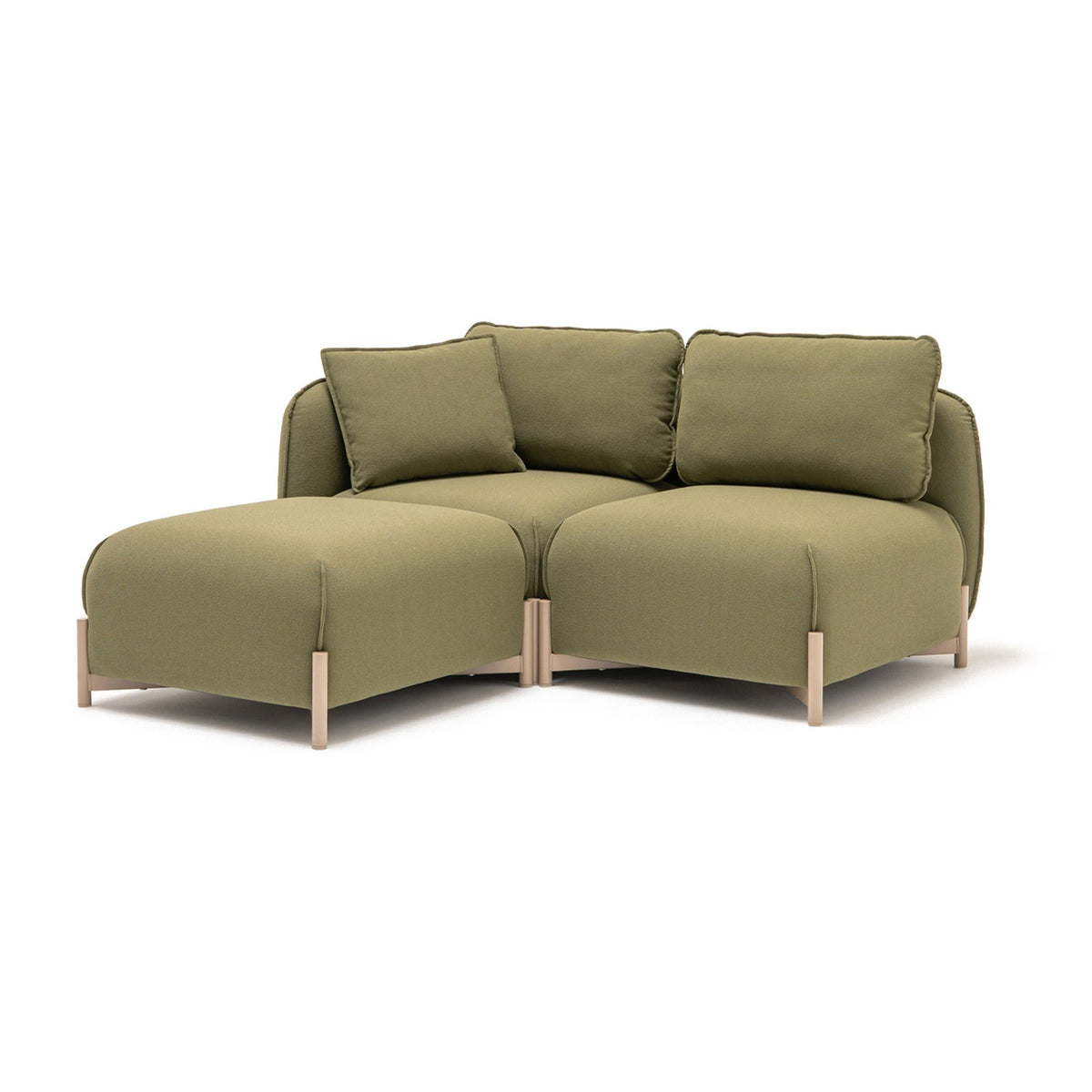 Linka Sofa von MDD mit Sitzelement ohne Rücken, Bezug Grain GR-68243