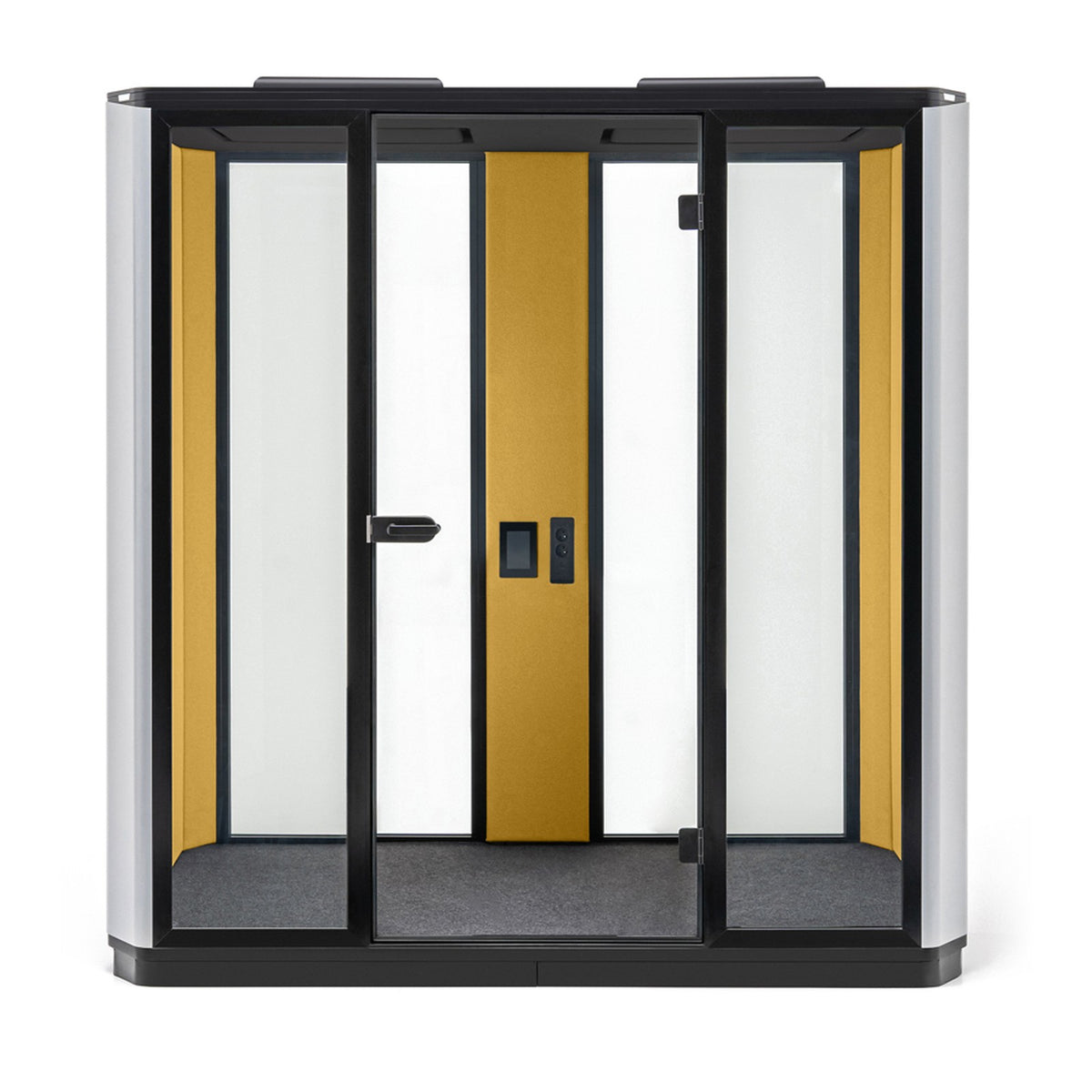 Coda 4-Personen-Akustikkabine von MDD ohne Einrichtung, Stoff Grain GR-62122, Vorderansicht