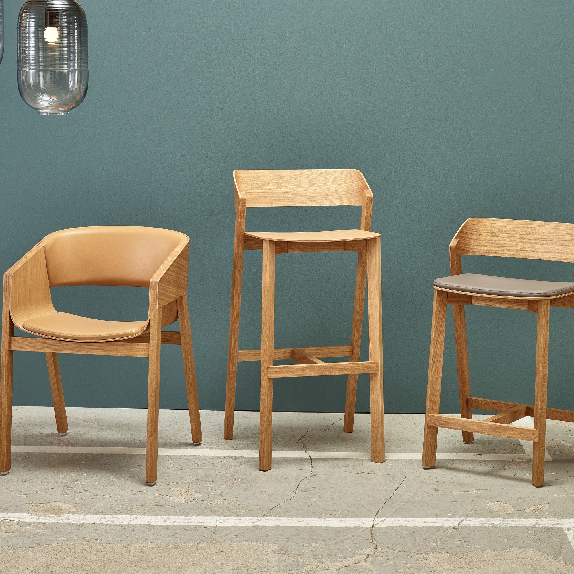 Merano Barhocker aus der Merano-Kollektion, im Raum