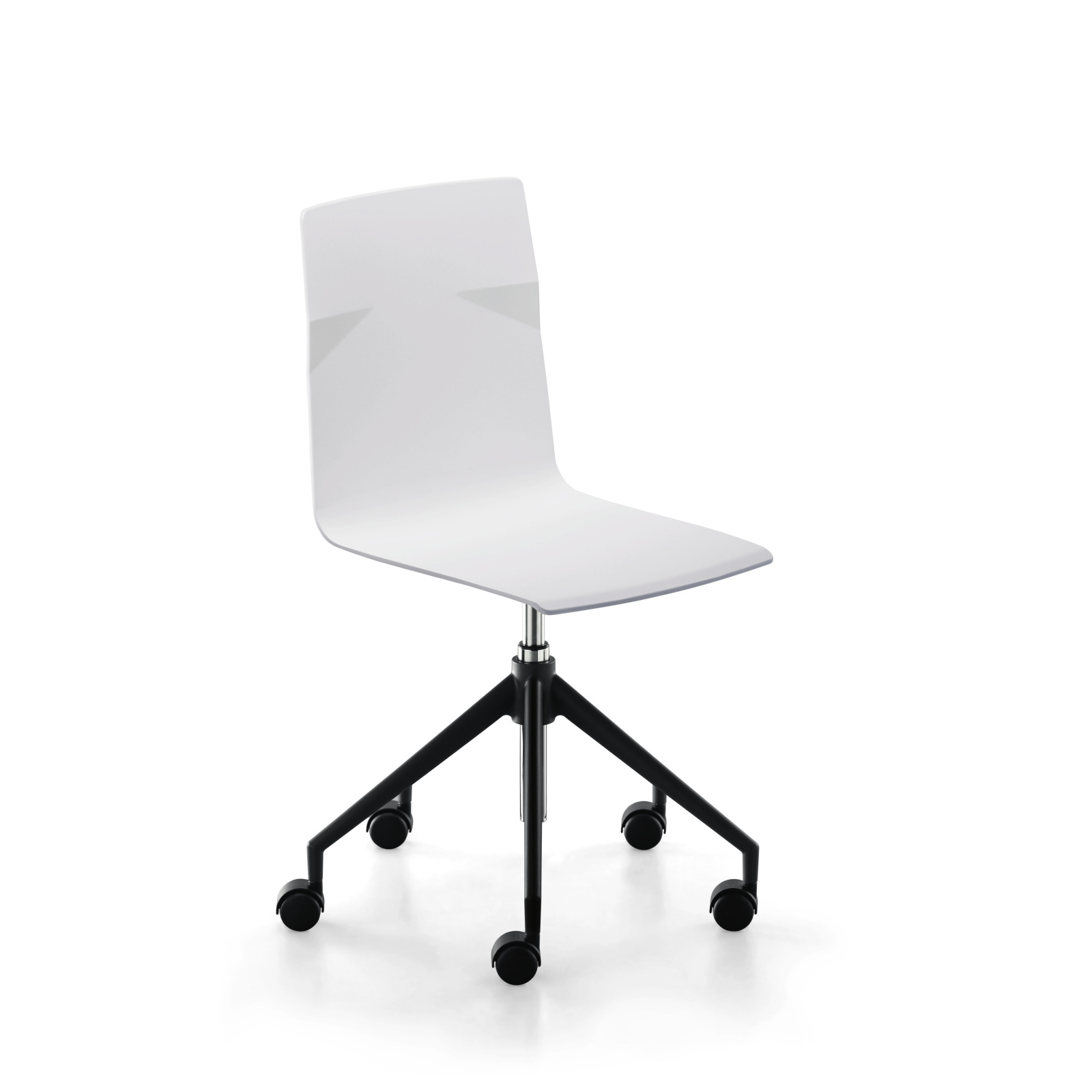 meet chair | 5-Stern-Kunststofffuss mit Rollen