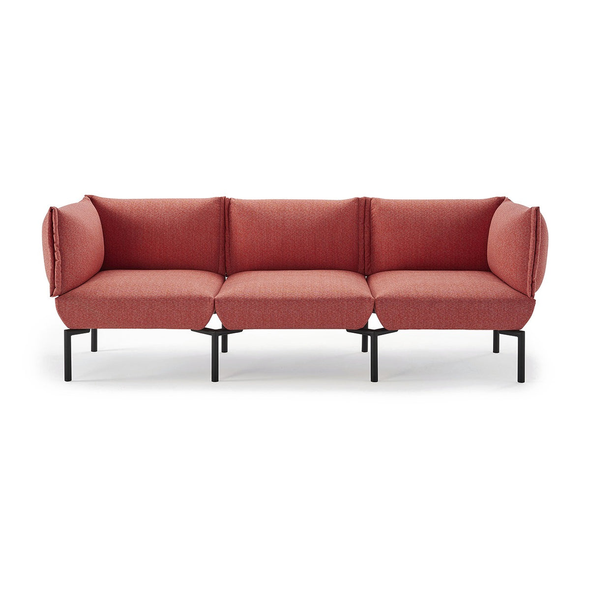 Sancal Click Sofa als Dreisitzer in Rot, Frontansicht