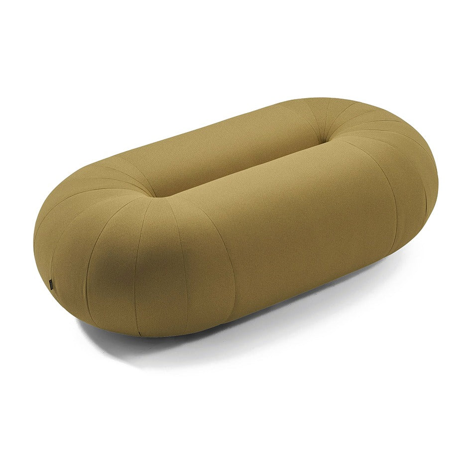 Sancal Loop Pouf in Olivgrün, Ansicht von schräg oben