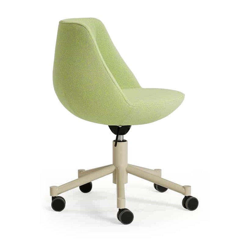 Sancal Magnum Konferenzstuhl in Hellgrün auf Rollen, Ansicht von der Seite