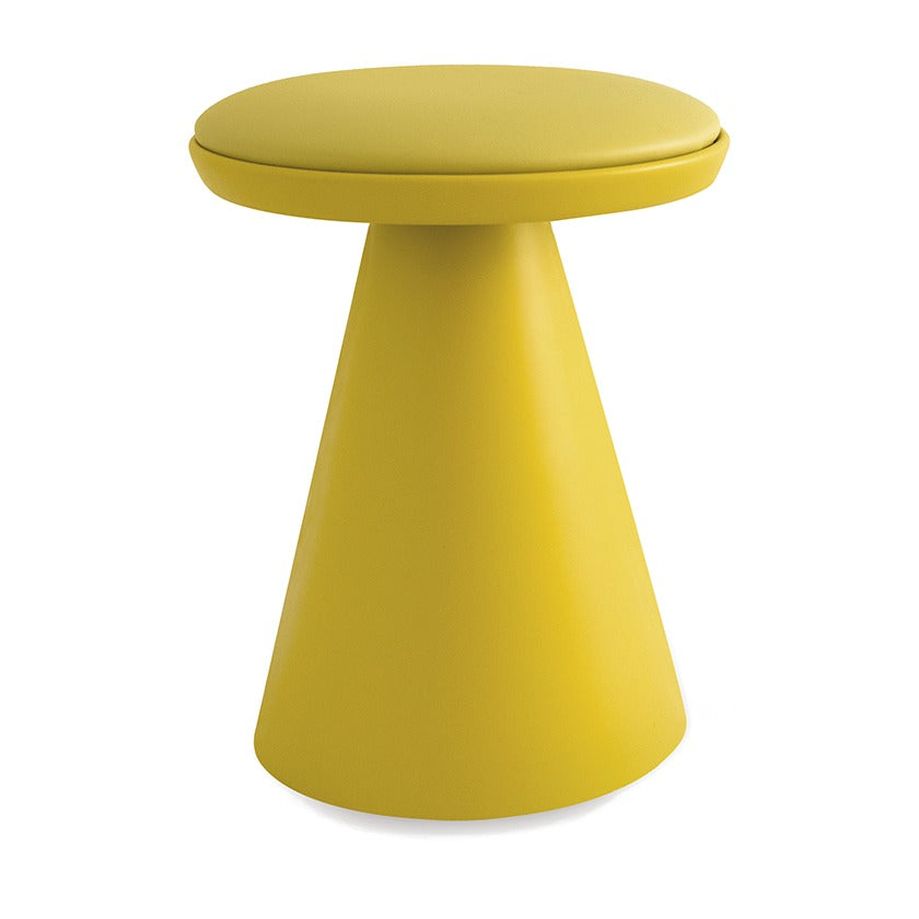 Sancal Pion Hocker in mattem Gelb mit Sitzkissen