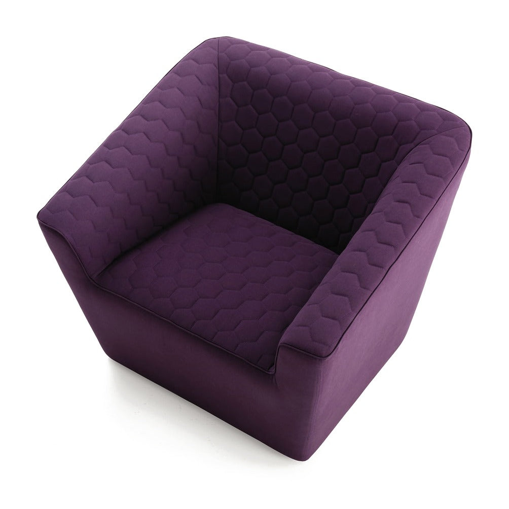 Sancal Tea Sessel in Violett, Ansicht von schräg oben