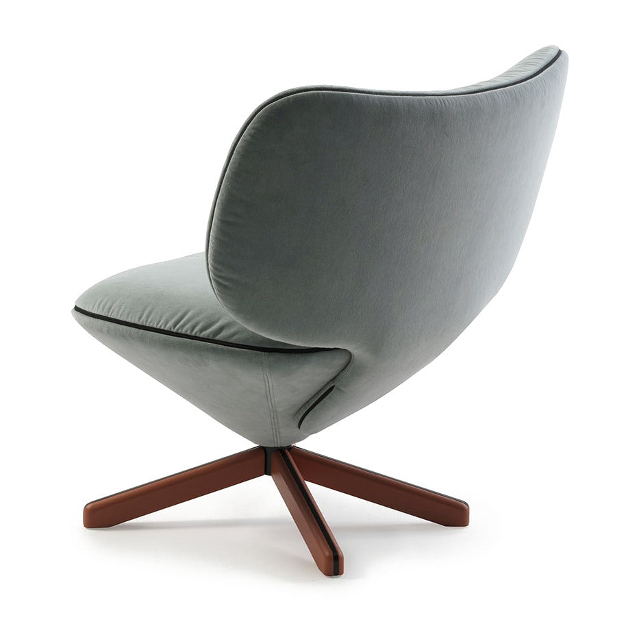 Sancal Tortuga Mini Loungesessel in Graugrün, Ansicht von schräg hinten
