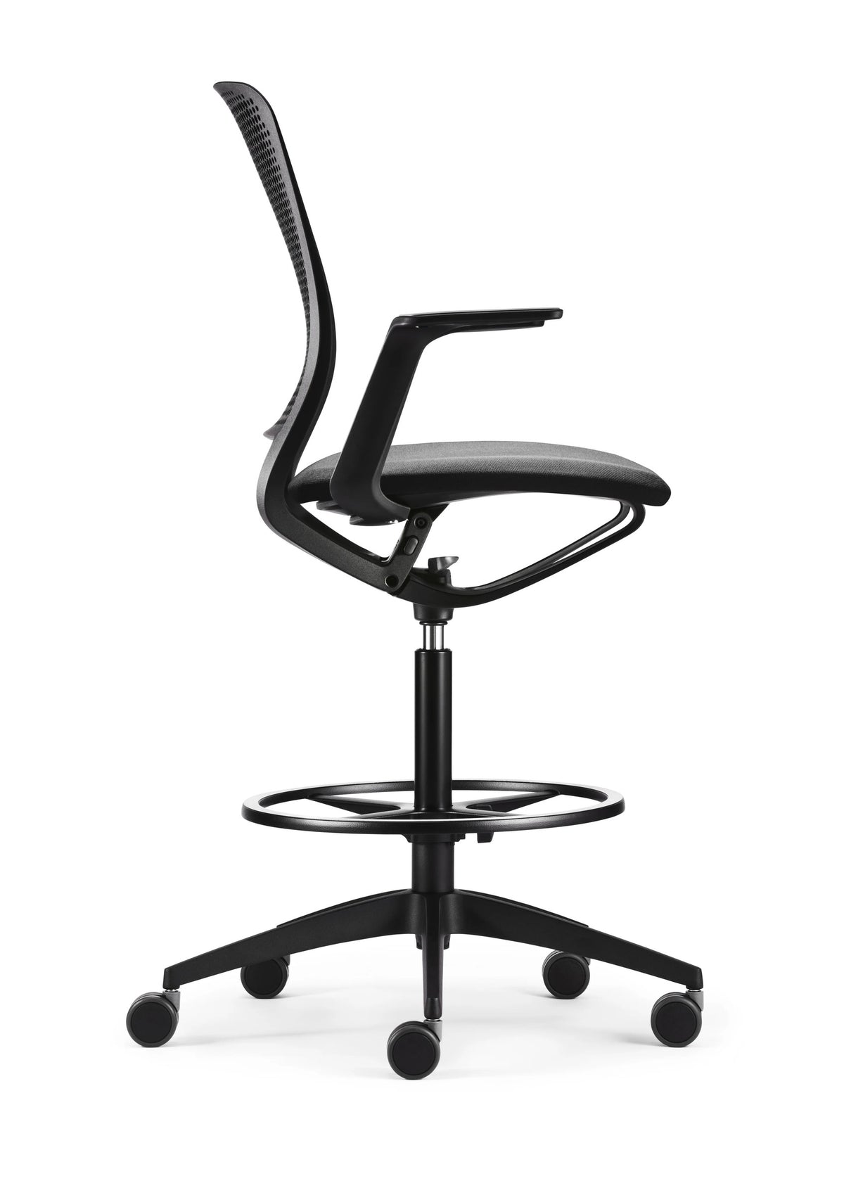 se:motion Counter von Sedus mit Fussring, Seitenansicht.