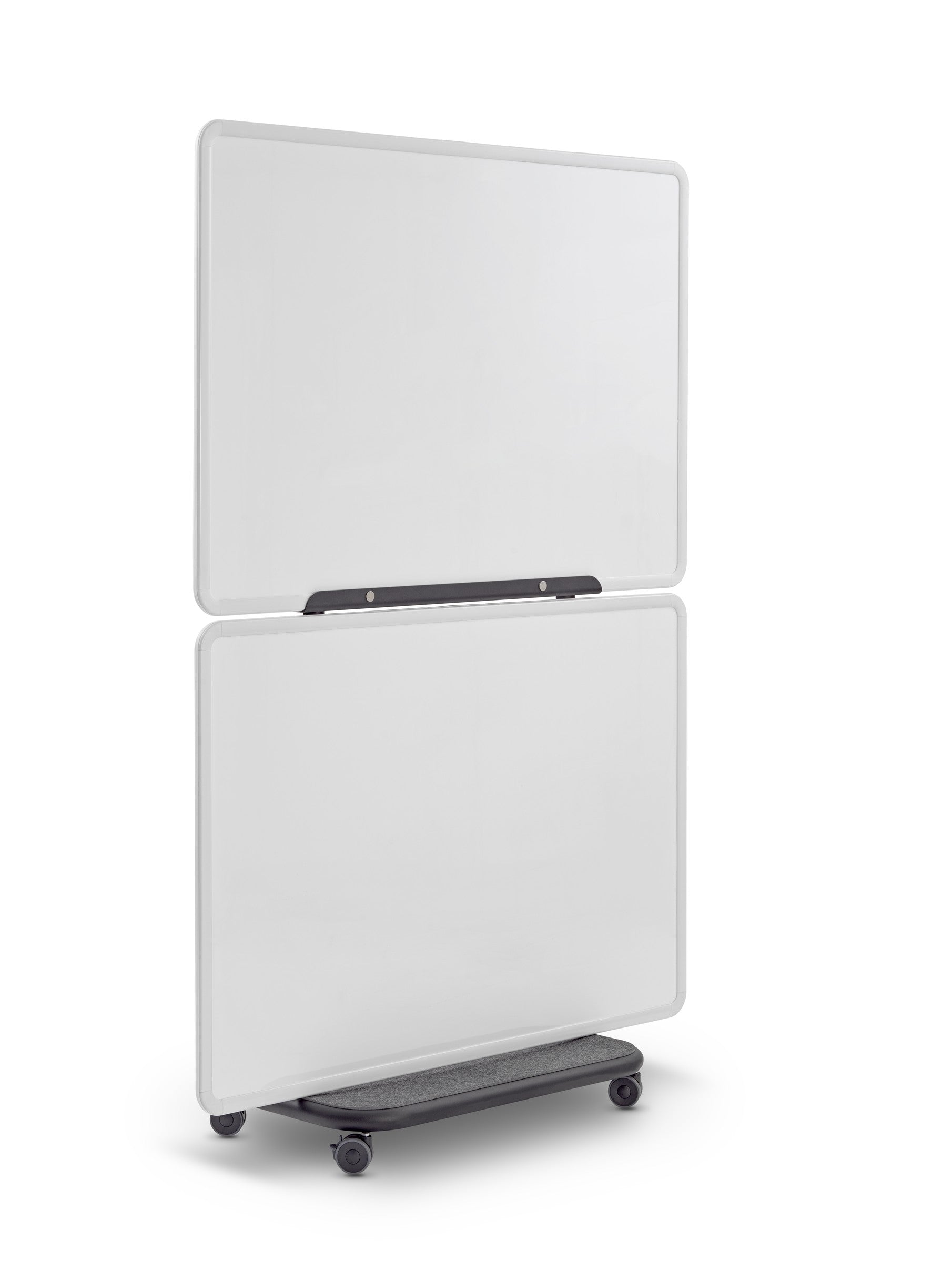 se:lab rack – mobile Staffelei von Sedus – Gestell in Schwarz mit zwei Whiteboards.