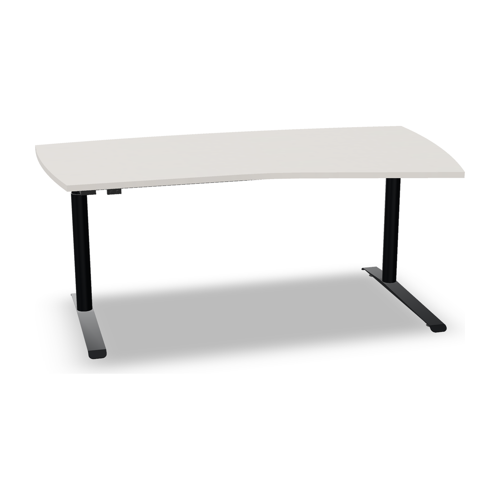 all in one Sitz-Stehtisch | Mediaform in Diamant-Weiss mit Gestell Anthrazit Metallic – fm Büromöbel