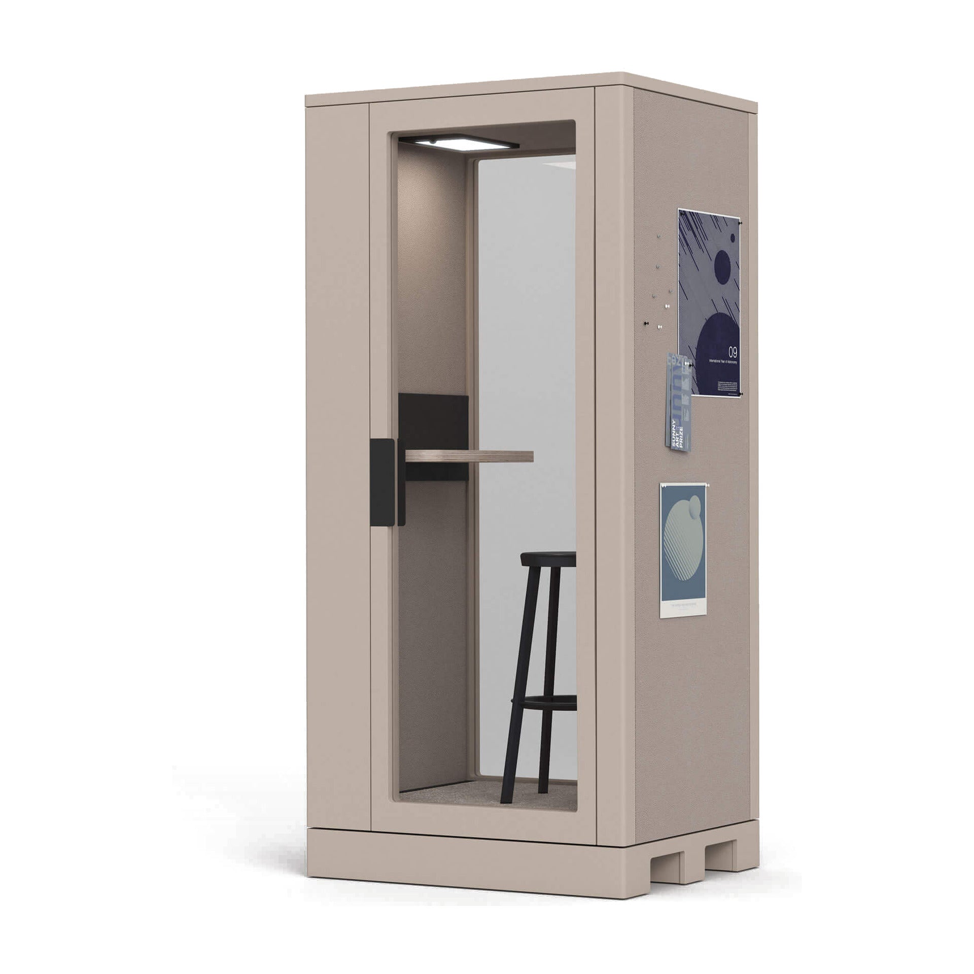 Talky S75 Telefonbox in Sand mit Pinnwand
