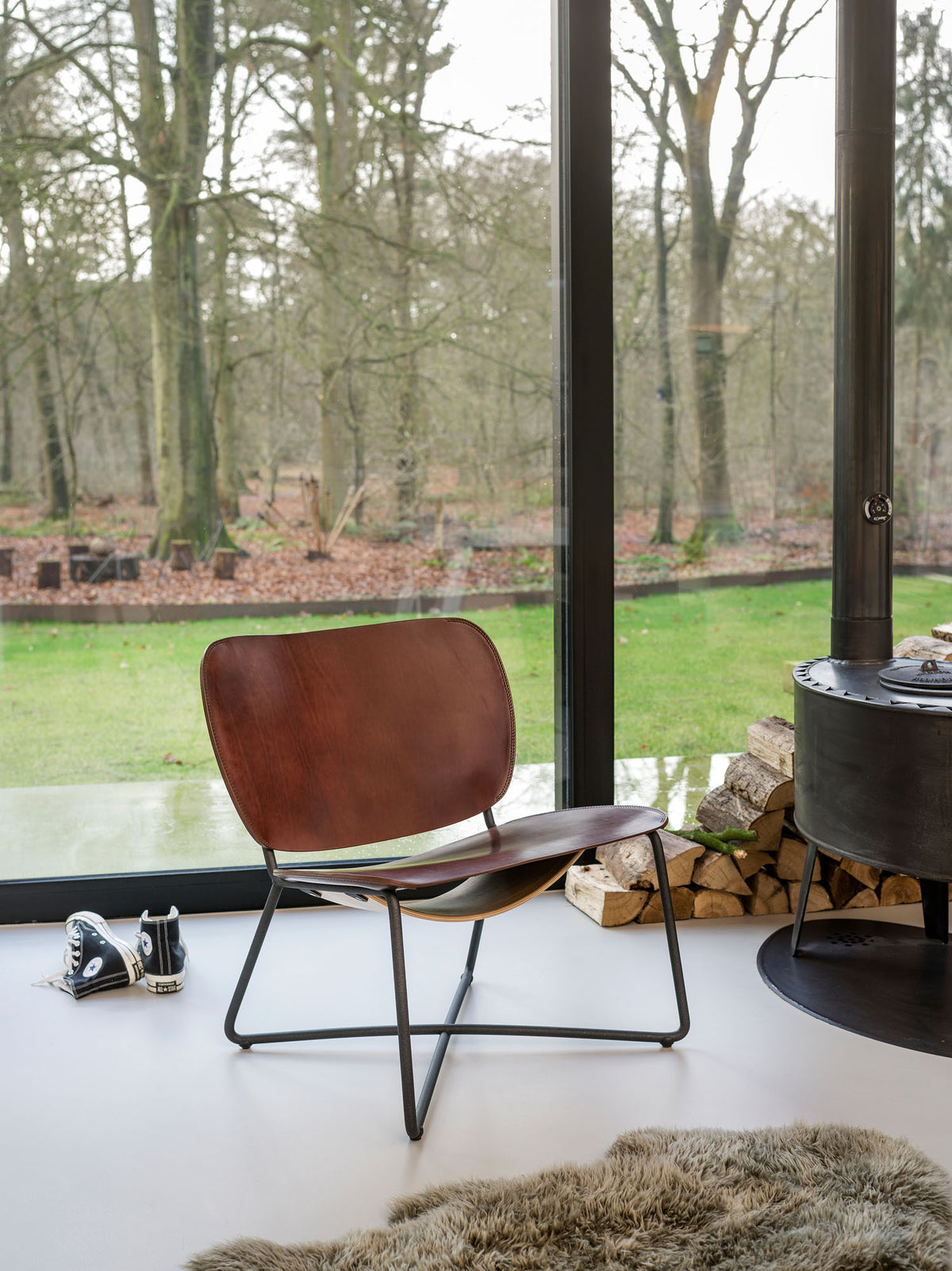 Loungesessel Miller in Dark Brown