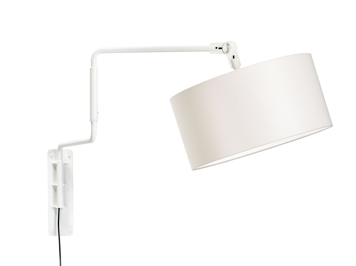 Wandleuchte Swivel Wall mit weissem Schirm und weissem Gestell