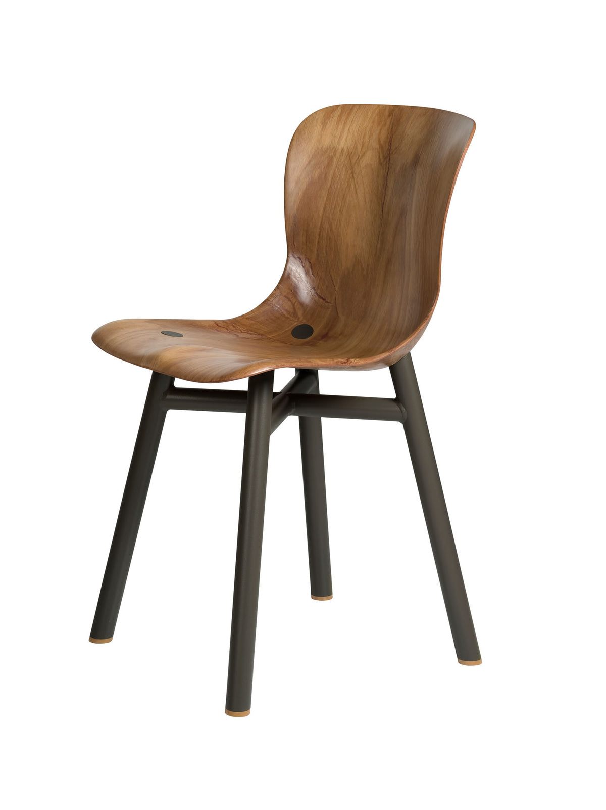 Stuhl Wendela Chair mit schwarzem Gestell und hellem Sitz