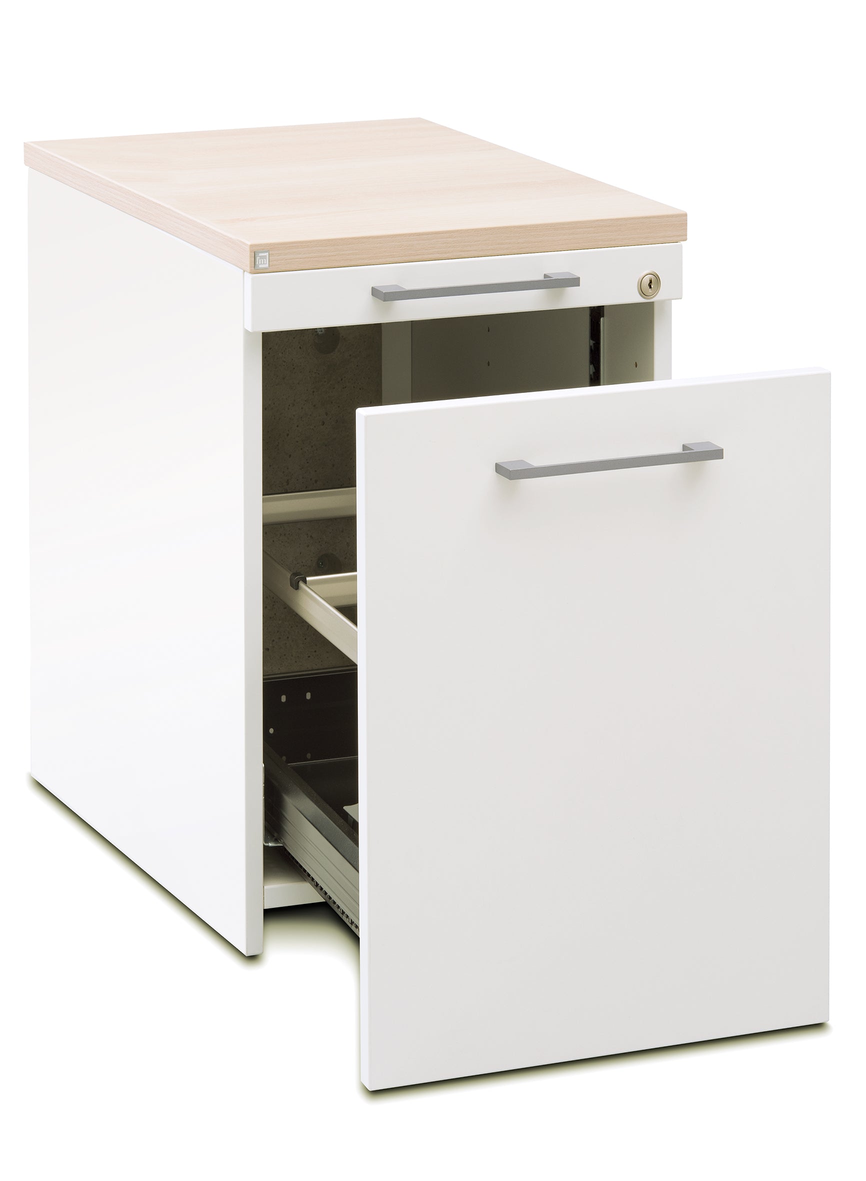 Standcontainer weiss, offen | Stand- und Rollcontainer Primo Vero GmbH 