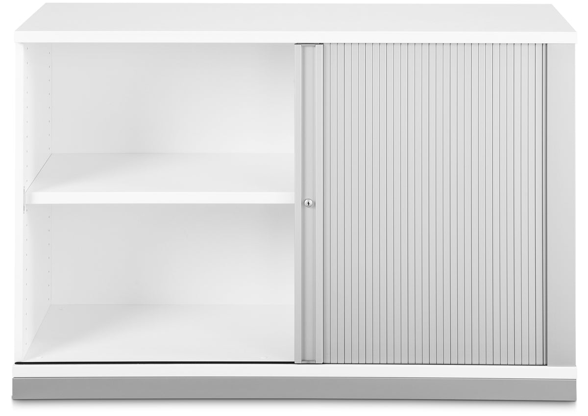 Querrollladenschrank endless, Frontansicht, offen